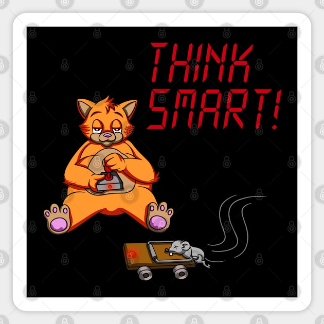 THINK SMART Sticker by Dwarf_Monkey